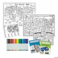 MW Color & Find Map Posters: USA And World 8 MW Color & Find Map Posters: USA And World -Kids Art Supplies Store color and find map posters usa and world14090579 a02