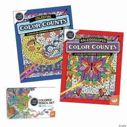 MW Color By Number Color Counts: Set Of 2 With 36 Pencils