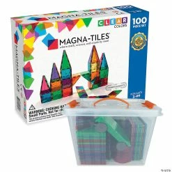 MW Magna-TilesĀ® 100pc Set With FREE Storage Bin