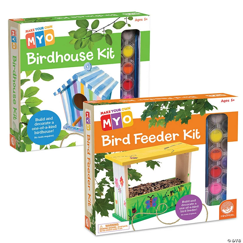 MW Make Your Own Birdhouse And Feeder: Set Of 2 3 MW Make Your Own Birdhouse And Feeder: Set Of 2