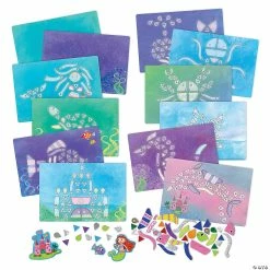 MW Mermaid Island Sparkle Mosaics 10 MW Mermaid Island Sparkle Mosaics -Kids Art Supplies Store mermaid island sparkle mosaicsms01 a03