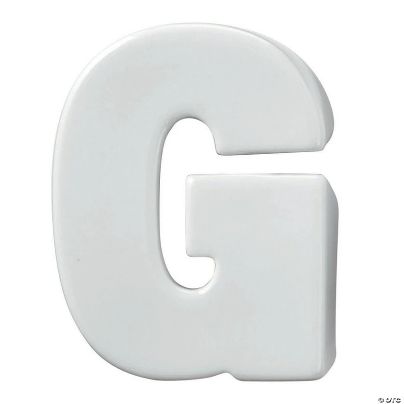 MW Paint Your Own Porcelain Letter G 3 MW Paint Your Own Porcelain Letter G