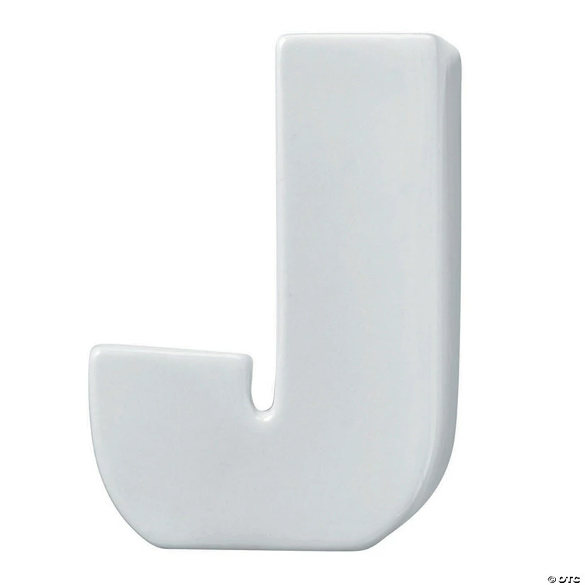 MW Paint Your Own Porcelain Letter J 3 MW Paint Your Own Porcelain Letter J