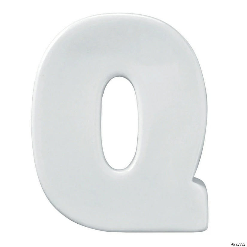 MW Paint Your Own Porcelain Letter Q 3 MW Paint Your Own Porcelain Letter Q