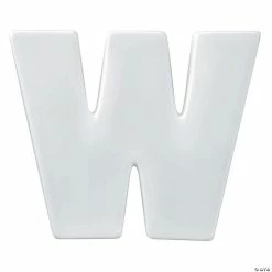 MW Paint Your Own Porcelain Letter W