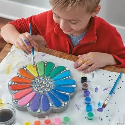 MW Paint Your Own Stepping Stone: Flower -Kids Art Supplies Store paint your own stepping stone flower13786929 a02