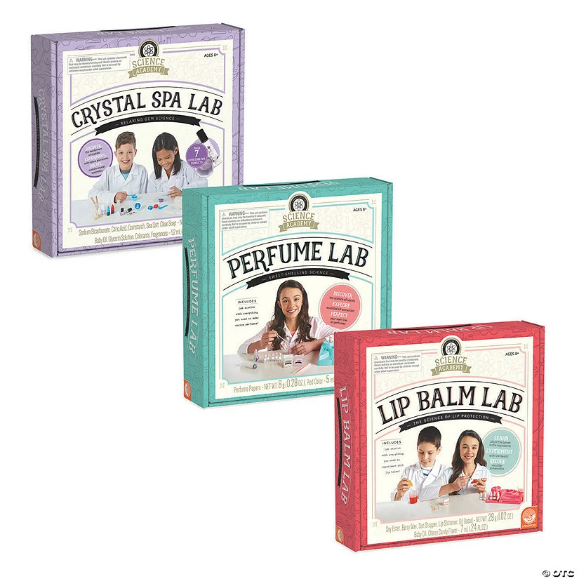 MW Science Academy: Crystal Spa, Perfume And Lip Balm Lab: Set Of 3 3 MW Science Academy: Crystal Spa, Perfume And Lip Balm Lab: Set Of 3