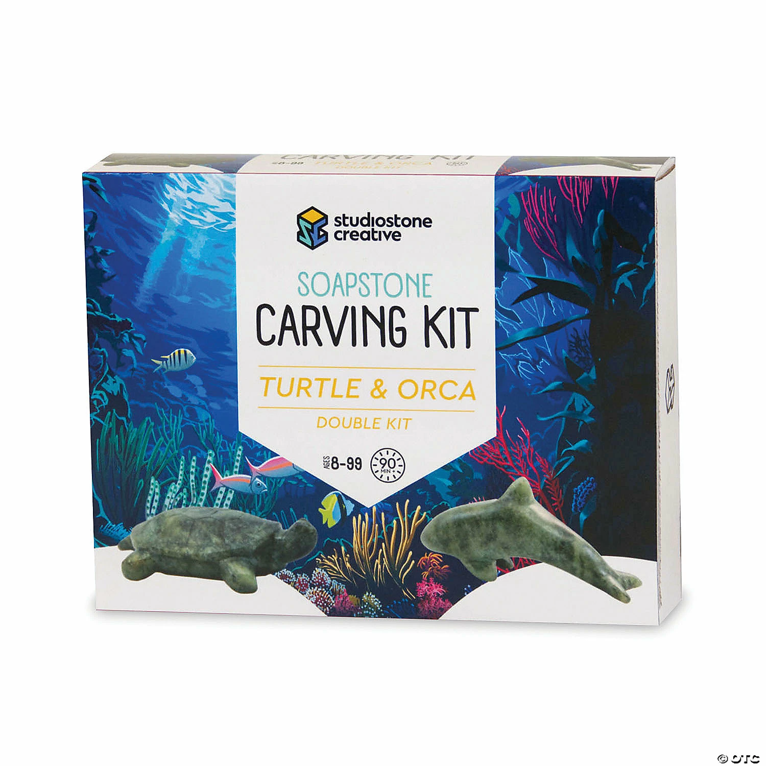 MW Soapstone Carving Kits: Turtle & Orca 3 MW Soapstone Carving Kits: Turtle & Orca