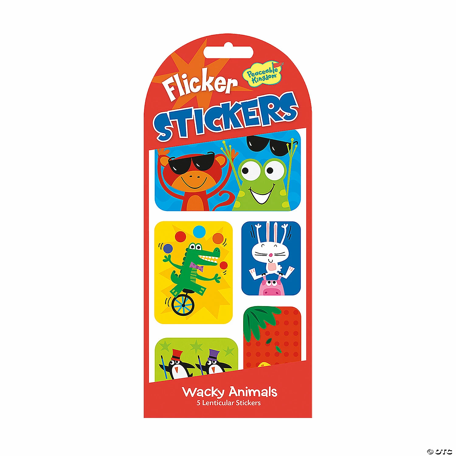 MW Wacky Animals Flicker Stickers: Pack Of 12 3 MW Wacky Animals Flicker Stickers: Pack Of 12