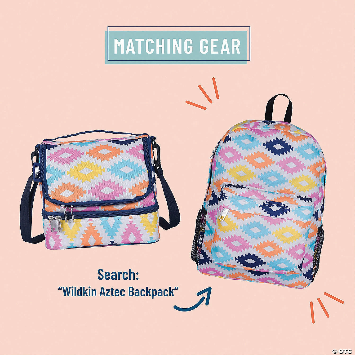 MW Wildkin - Aztec Two Compartment Lunch Bag 6 MW Wildkin - Aztec Two Compartment Lunch Bag - Image 4