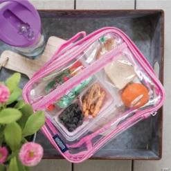 MW Wildkin Clear With Pink Trim Lunch Box -Kids Art Supplies Store wildkin clear with pink trim lunch box14110592 a05