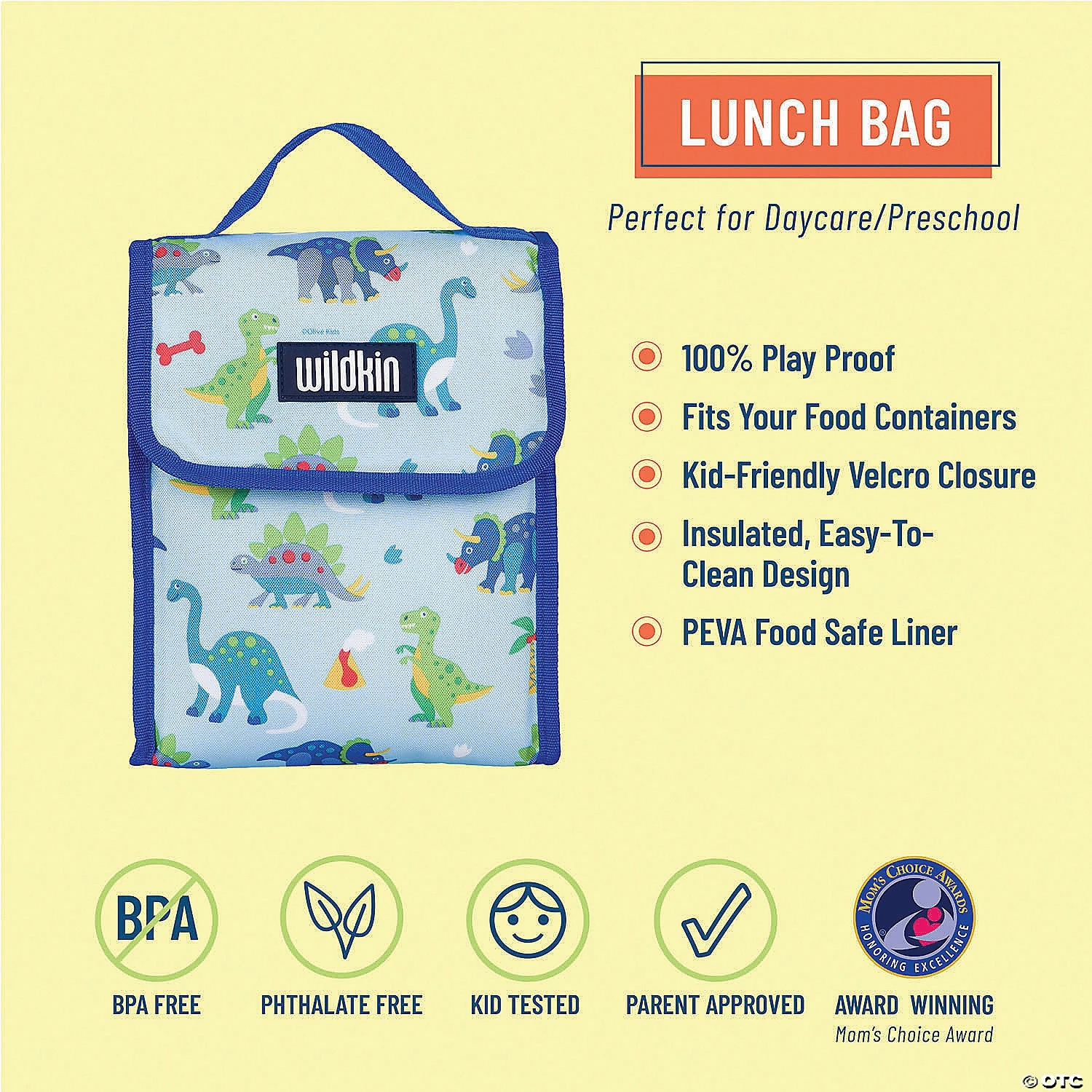 MW Wildkin: Dinosaur Land Lunch Bag 4 MW Wildkin: Dinosaur Land Lunch Bag - Image 2
