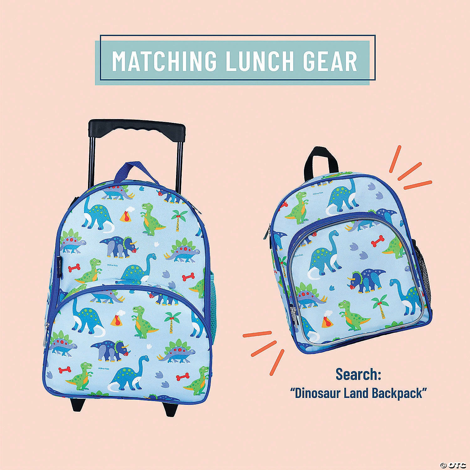 MW Wildkin: Dinosaur Land Rolling Luggage 5 MW Wildkin: Dinosaur Land Rolling Luggage - Image 3