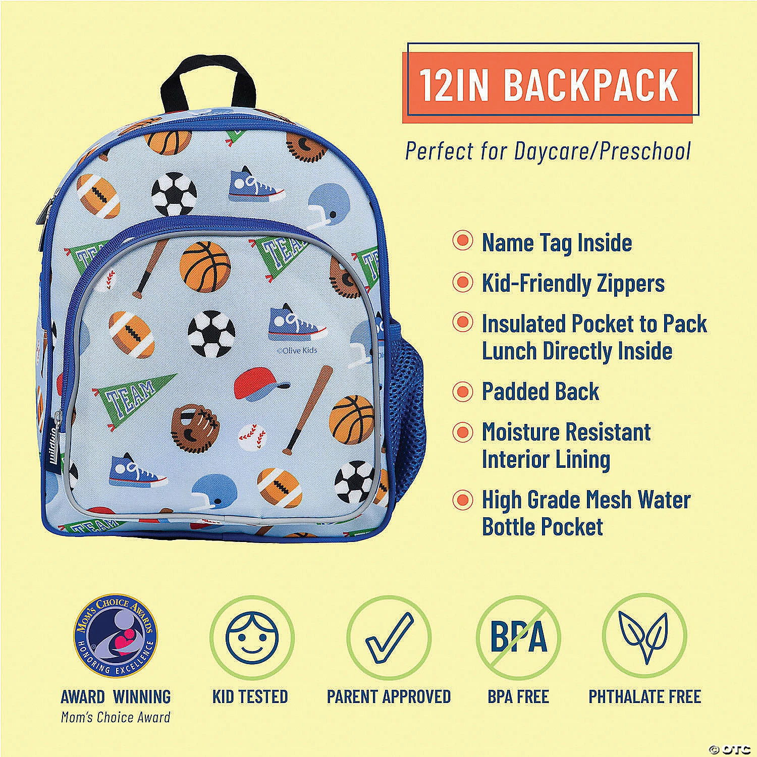 MW Wildkin - Game On 12 Inch Backpack 4 MW Wildkin - Game On 12 Inch Backpack - Image 2