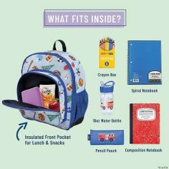 MW Wildkin - Game On 12 Inch Backpack 9 MW Wildkin - Game On 12 Inch Backpack -Kids Art Supplies Store wildkin game on 12 inch backpack14110654 a02