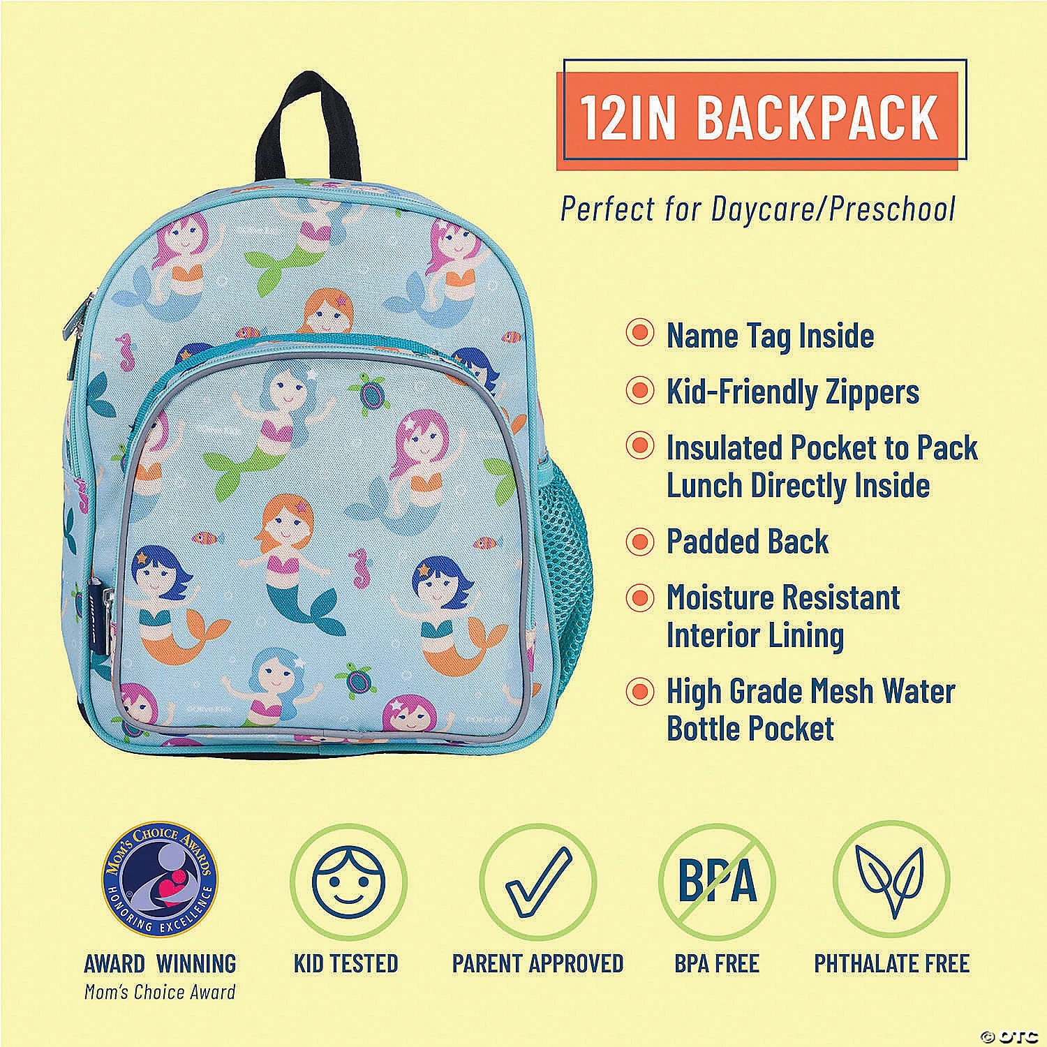 MW Wildkin - Mermaids 12 Inch Backpack 4 MW Wildkin - Mermaids 12 Inch Backpack - Image 2