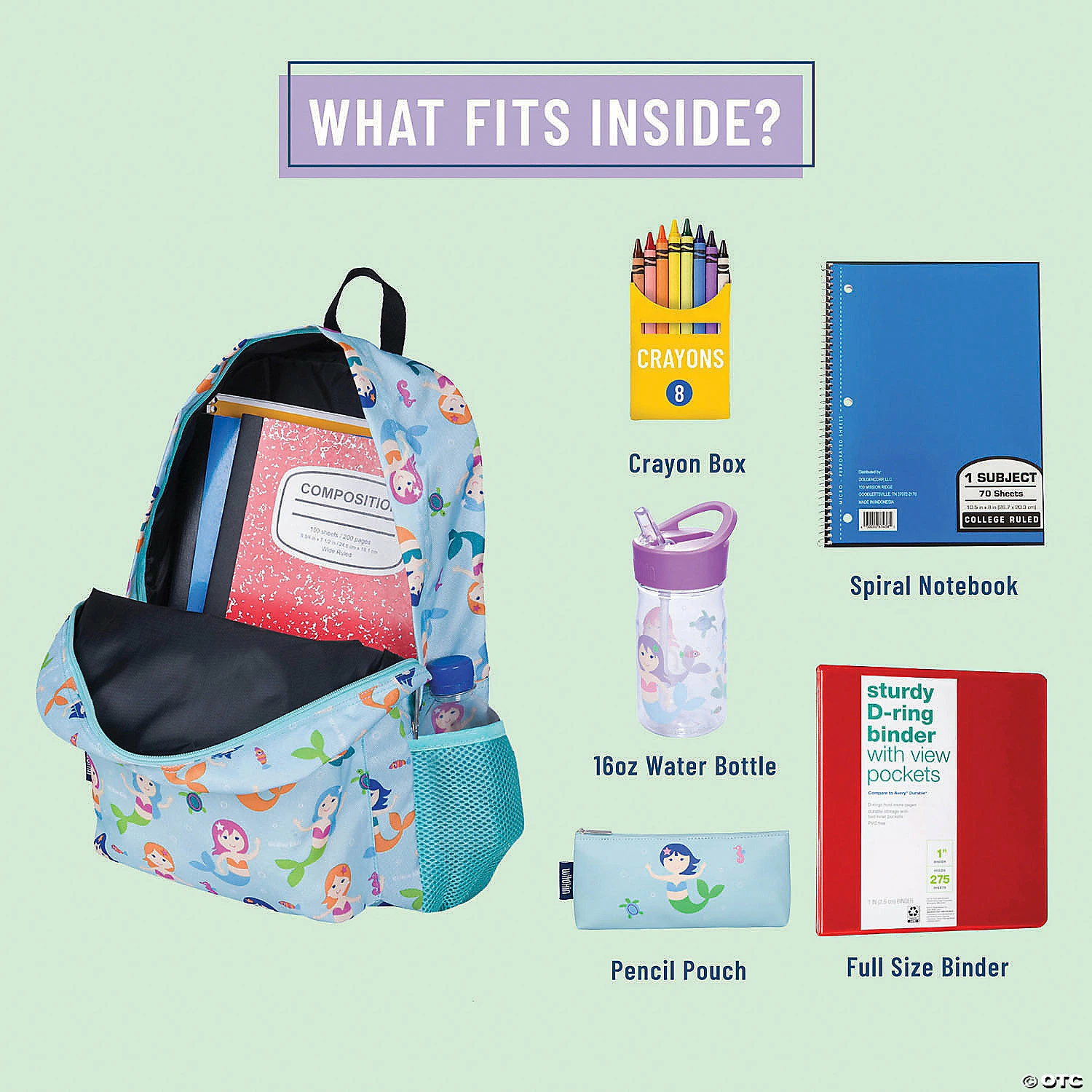 MW Wildkin - Mermaids 16 Inch Backpack 5 MW Wildkin - Mermaids 16 Inch Backpack - Image 3