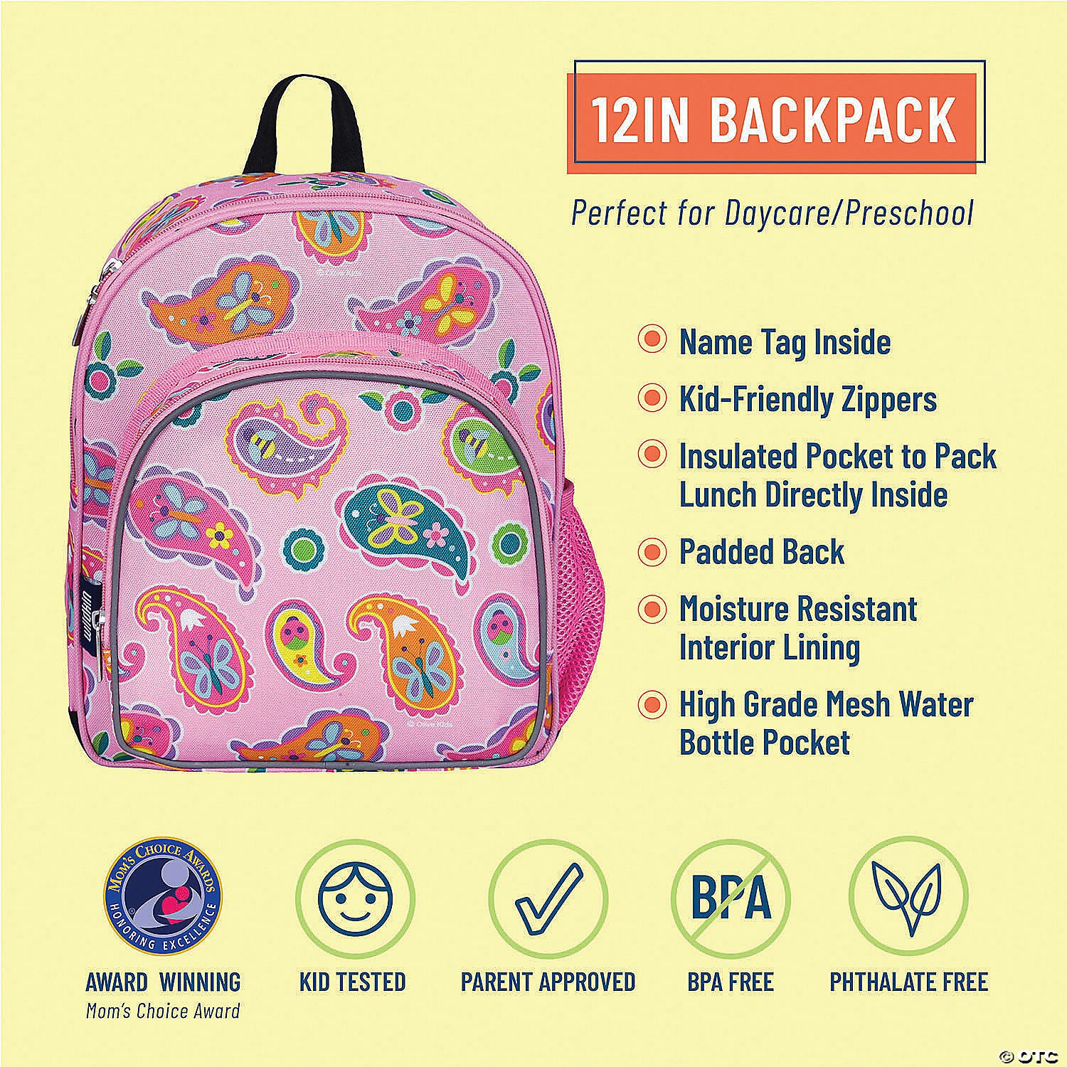 MW Wildkin - Paisley 12 Inch Backpack 4 MW Wildkin - Paisley 12 Inch Backpack - Image 2