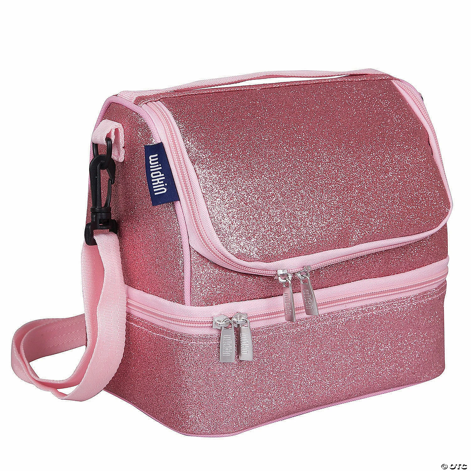 MW Wildkin - Pink Glitter Two Compartment Lunch Bag 3 MW Wildkin - Pink Glitter Two Compartment Lunch Bag