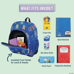 MW Wildkin - Robots 12 Inch Backpack -Kids Art Supplies Store wildkin robots 12 inch backpack14110650 a02