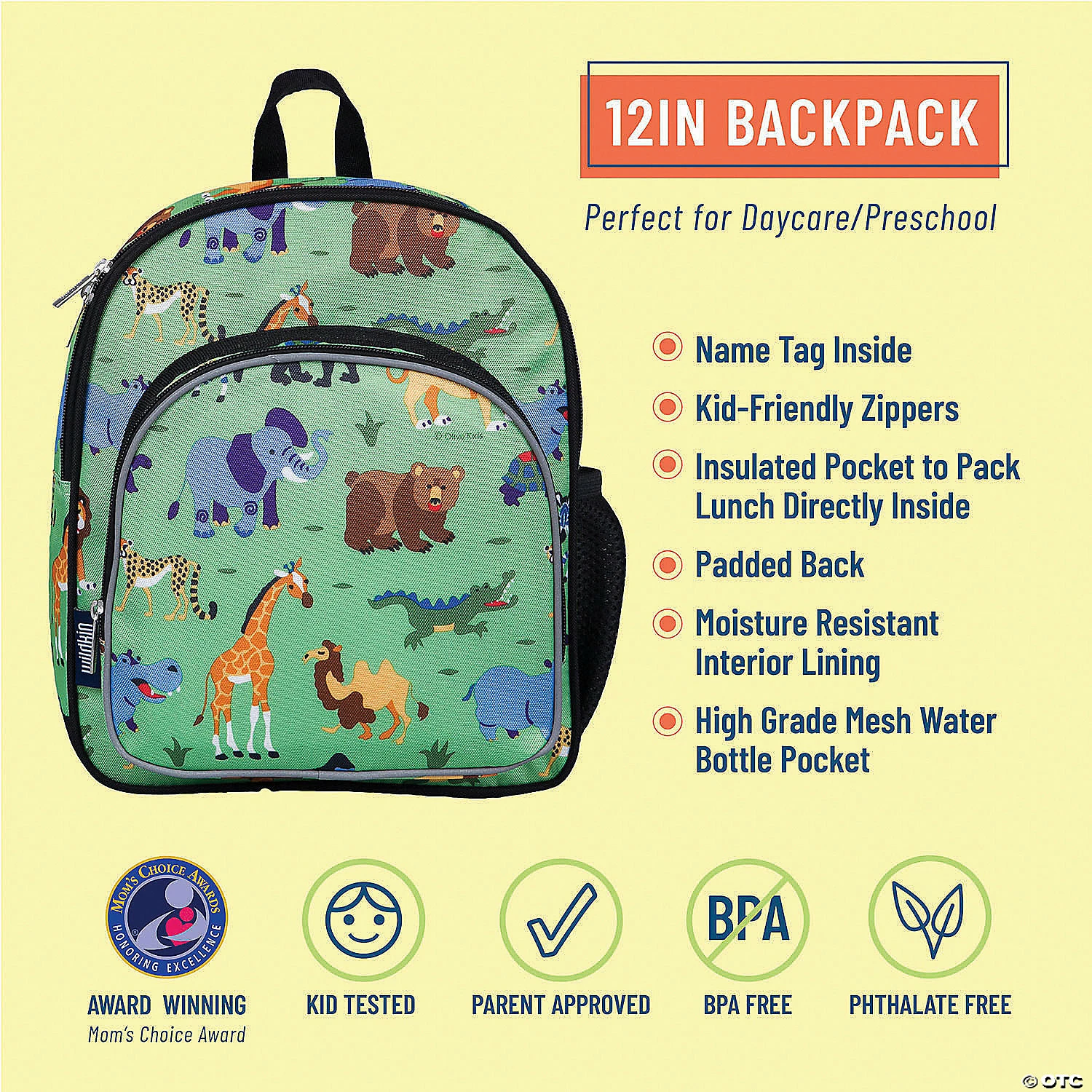 MW Wildkin: Wild Animals 12 Inch Backpack 4 MW Wildkin: Wild Animals 12 Inch Backpack - Image 2